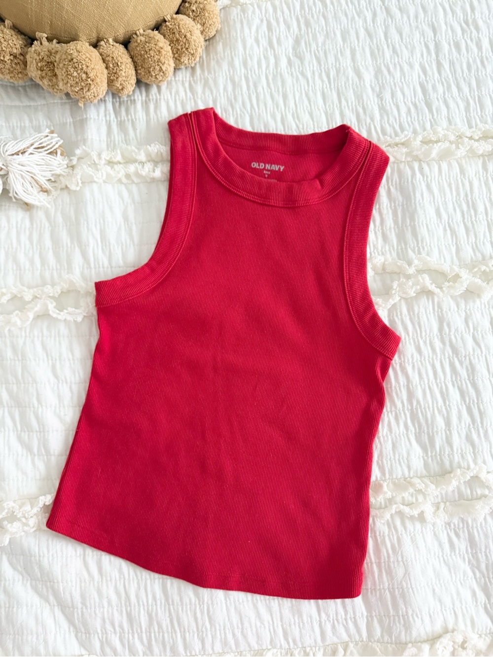 Red tank top